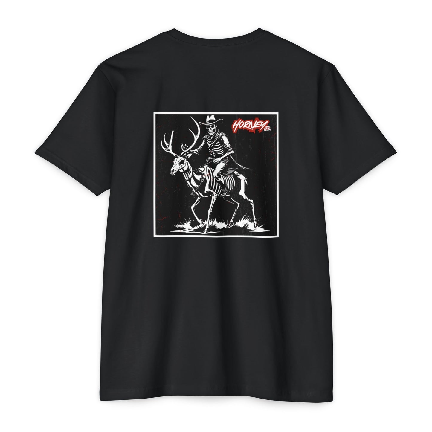 Skeleton Riding Horney Deer Tee