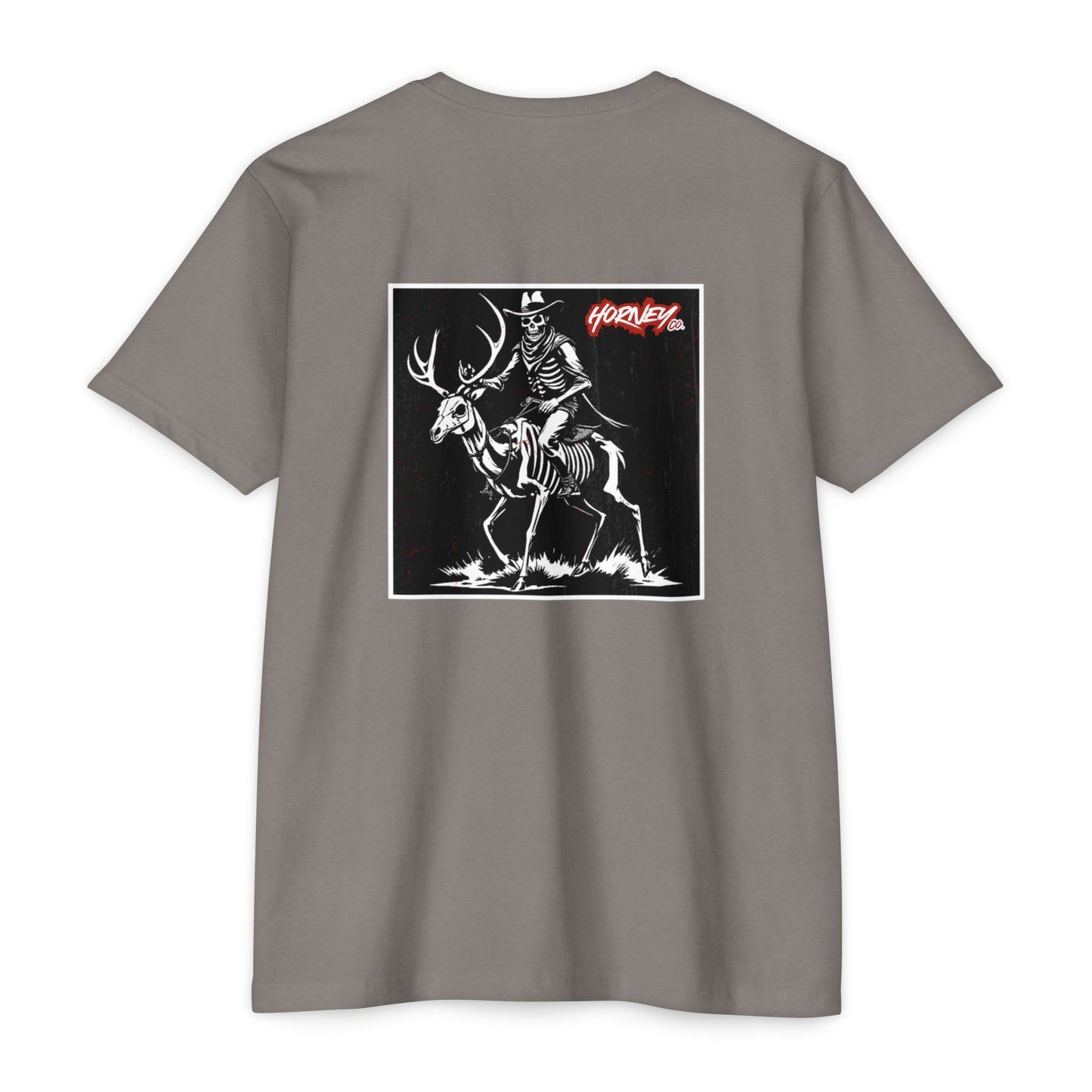Skeleton Riding Horney Deer Tee