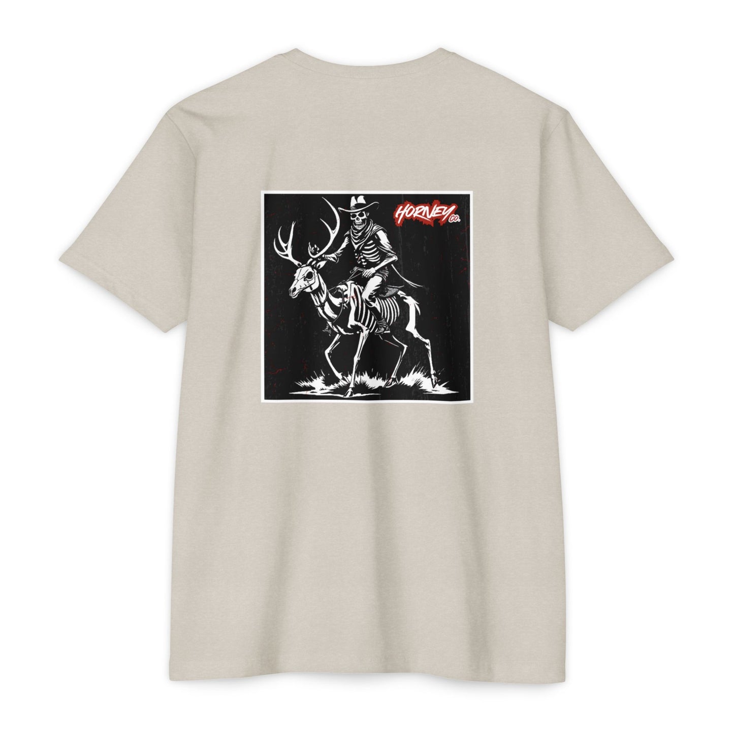 Skeleton Riding Horney Deer Tee