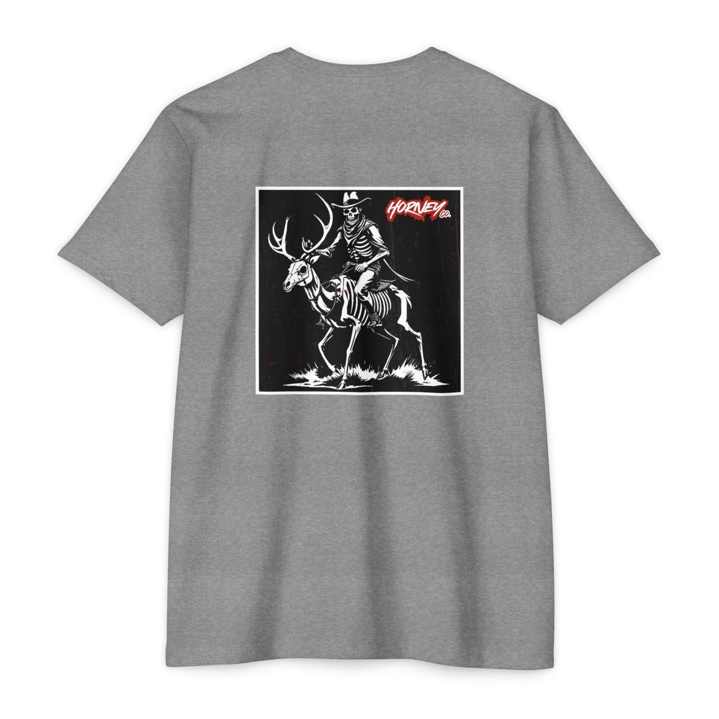 Skeleton Riding Horney Deer Tee