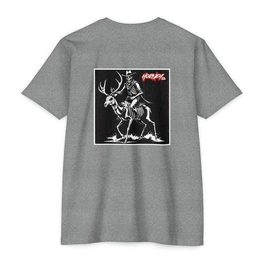 Skeleton Riding Horney Deer Tee