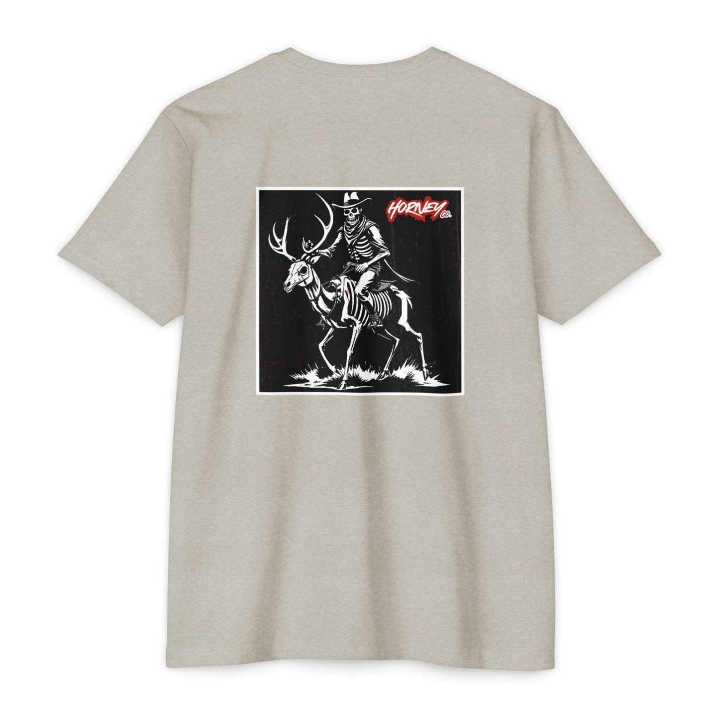 Skeleton Riding Horney Deer Tee
