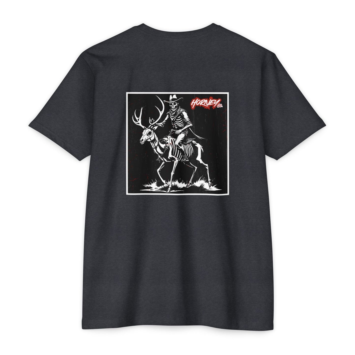 Skeleton Riding Horney Deer Tee