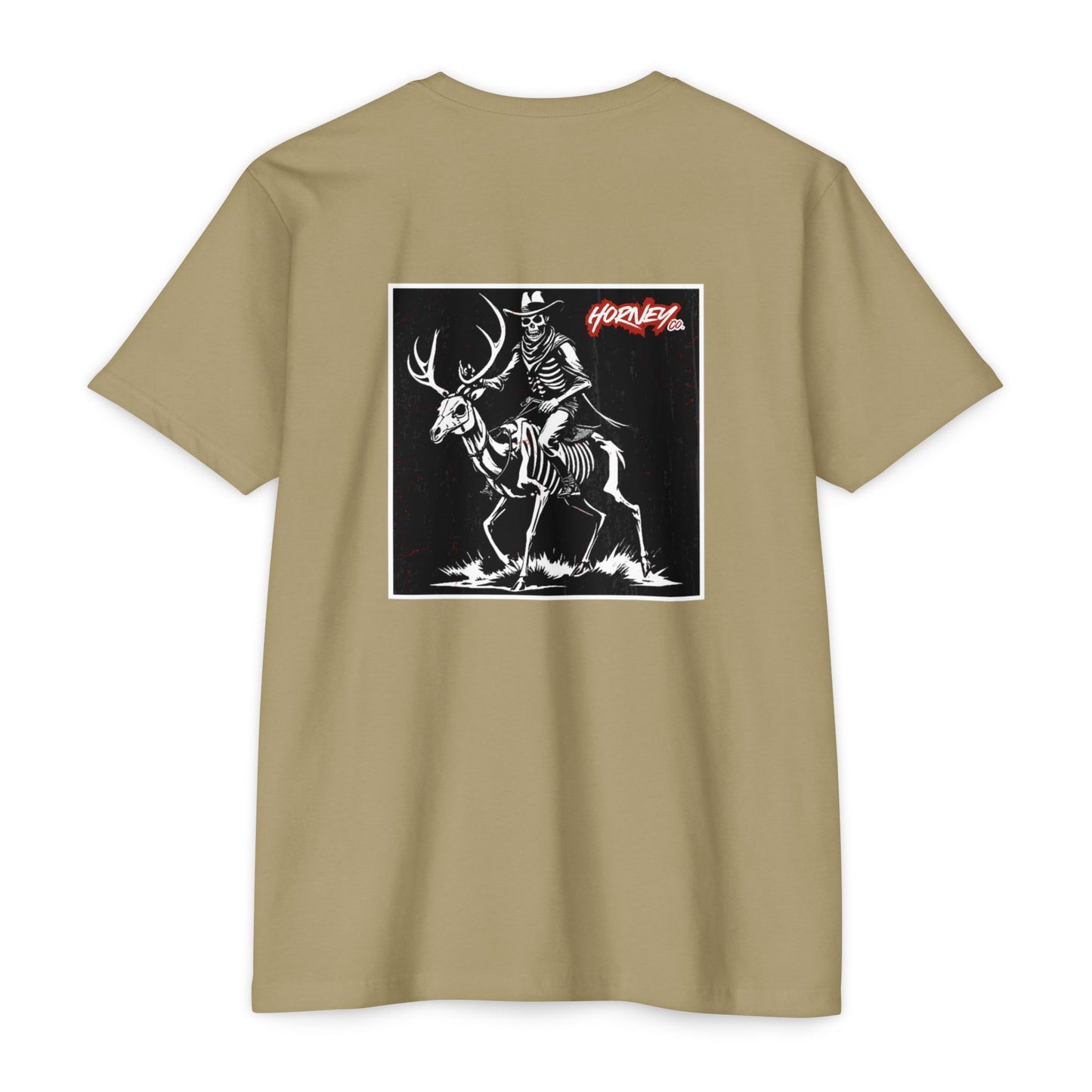 Skeleton Riding Horney Deer Tee