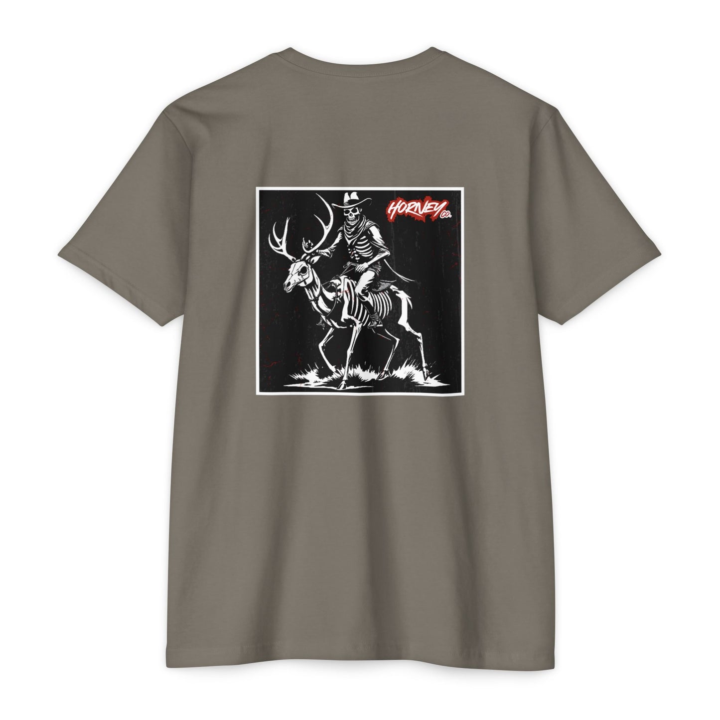 Skeleton Riding Horney Deer Tee